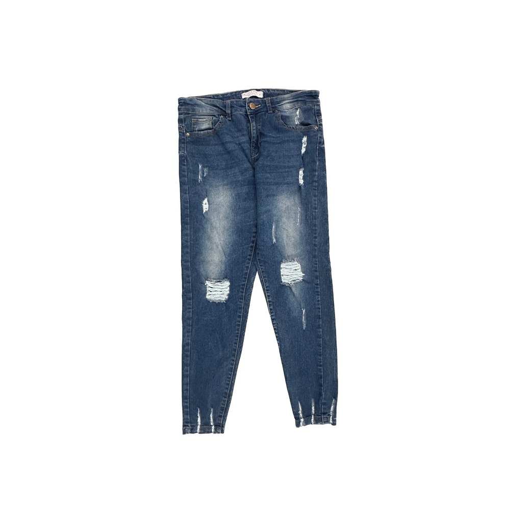 Love‎ For Humanity Distressed Skinny Women's size 11 Dark Blue Denim Jeans